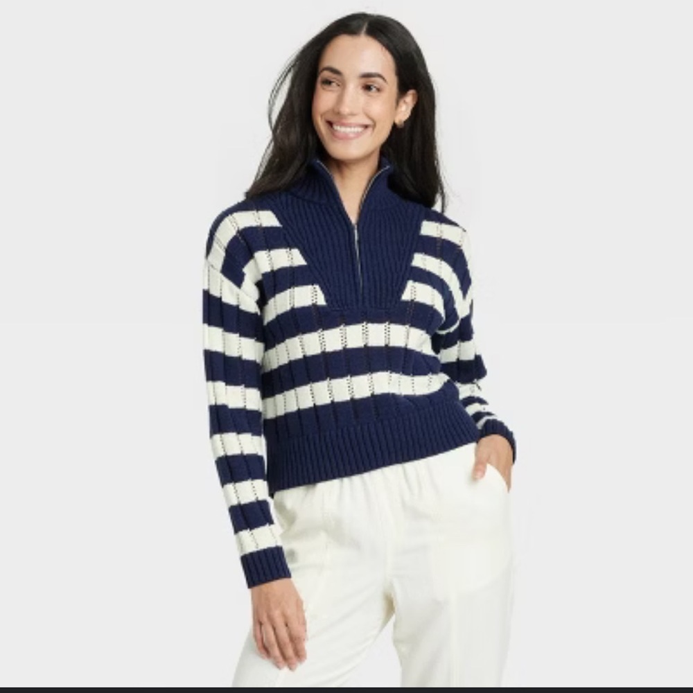 A New Day - Women's Mock Turtle Neck Quarter
Zip Pullover Sweater various sizes